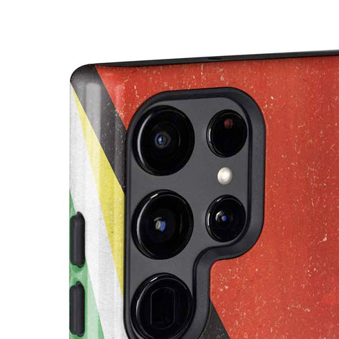 Guyana Flag Distressed Galaxy S25 Ultra Impact Case